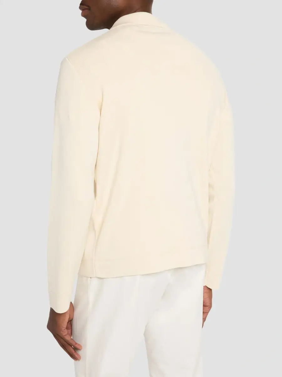 Isaia Men's Wool-Silk Rib-Knit Overshirt | Thumbnail 3 Isaia Men's Wool-Silk Rib-Knit Overshirt | Thumbnail 3