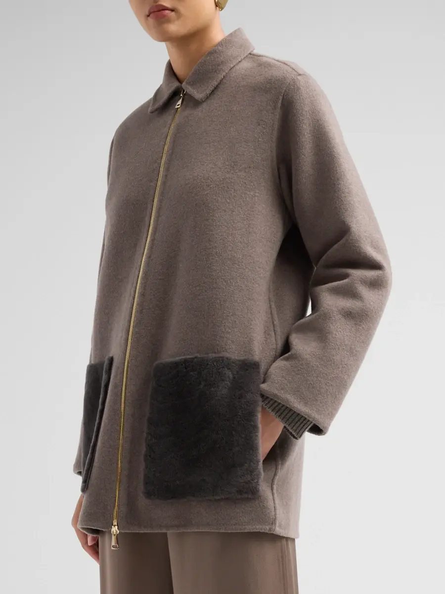 Fabiana Filippi Women's Wool-Cashmere & Shearling Coat - Falcon | Thumbnail 4