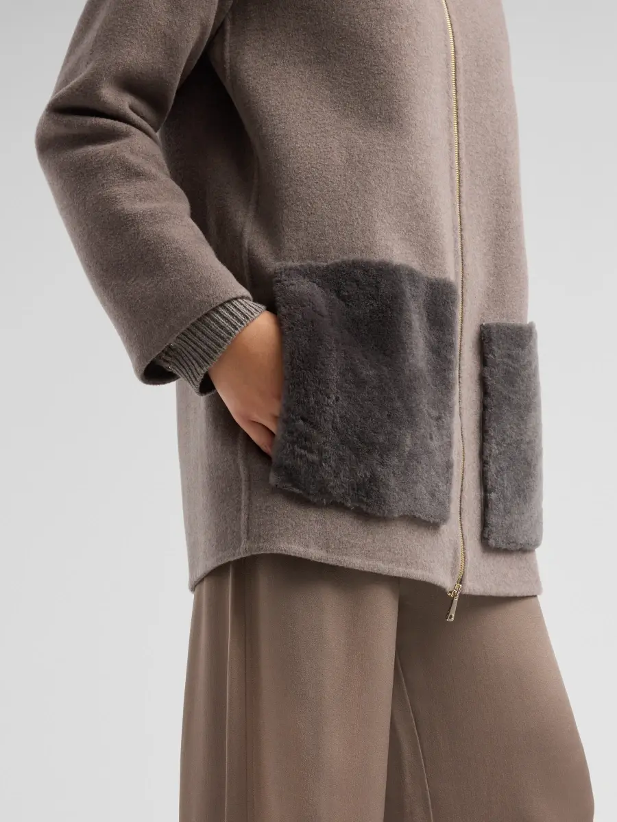 Fabiana Filippi Women's Wool-Cashmere & Shearling Coat - Falcon | Thumbnail 5