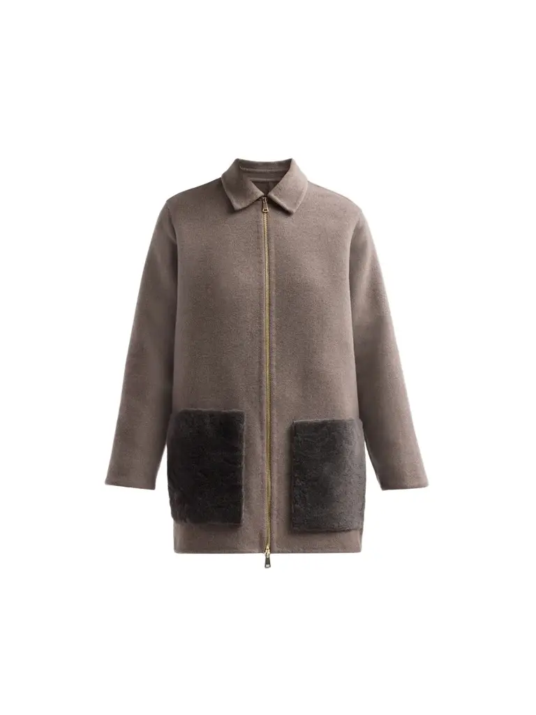 Fabiana Filippi Women's Wool-Cashmere & Shearling Coat - Falcon