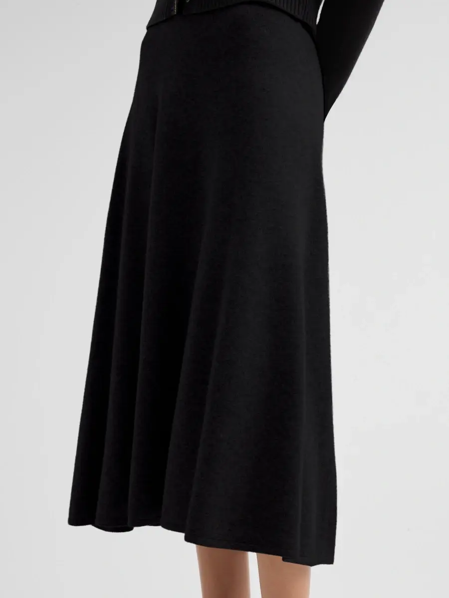Fabiana Filippi Women's Platinum Virgin Wool-Blend Midi-Skirt | Thumbnail 5 Fabiana Filippi Women's Platinum Virgin Wool-Blend Midi-Skirt | Thumbnail 5