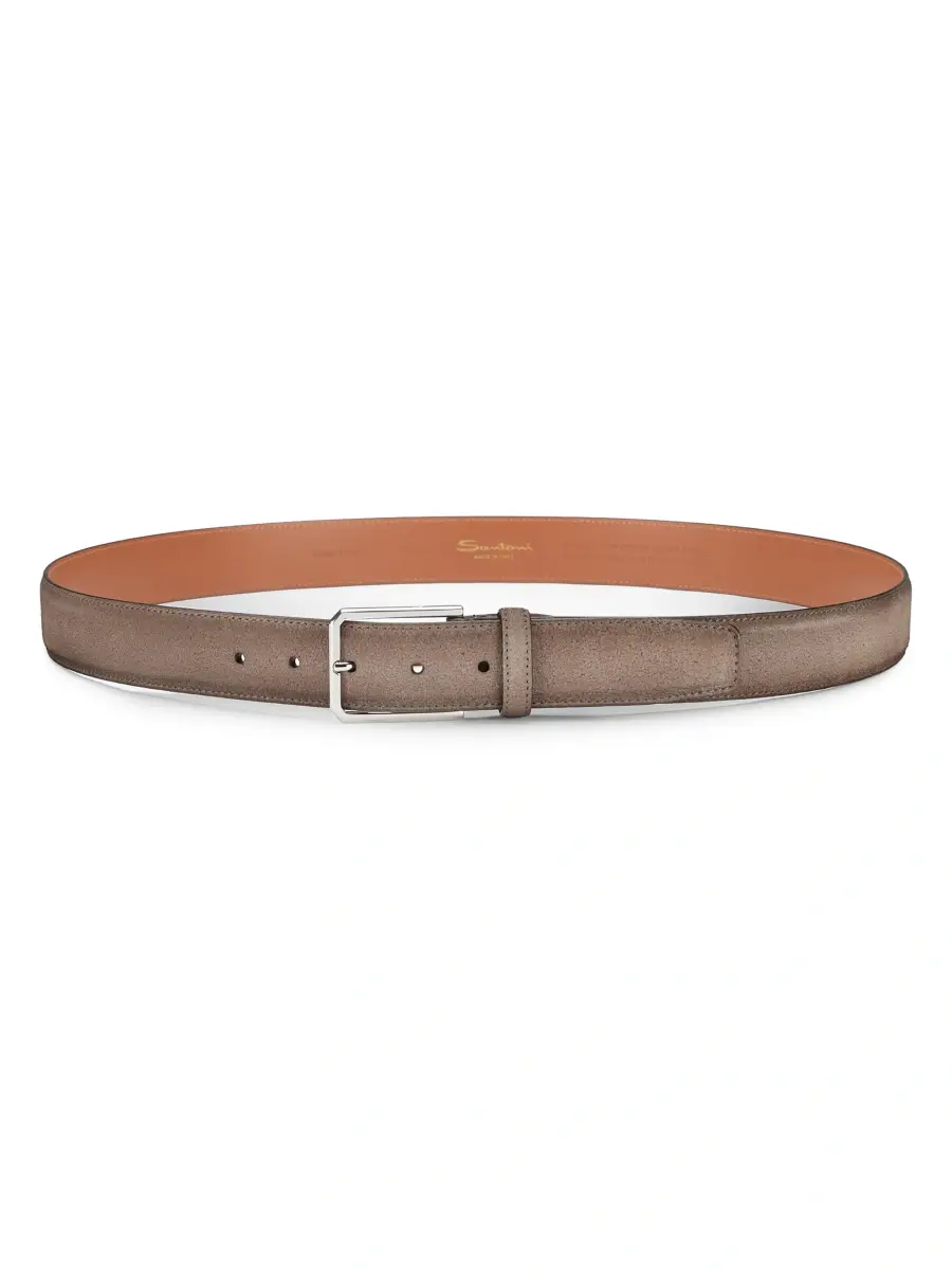 Santoni Men's Suede Belt | Thumbnail 2 Santoni Men's Suede Belt | Thumbnail 2