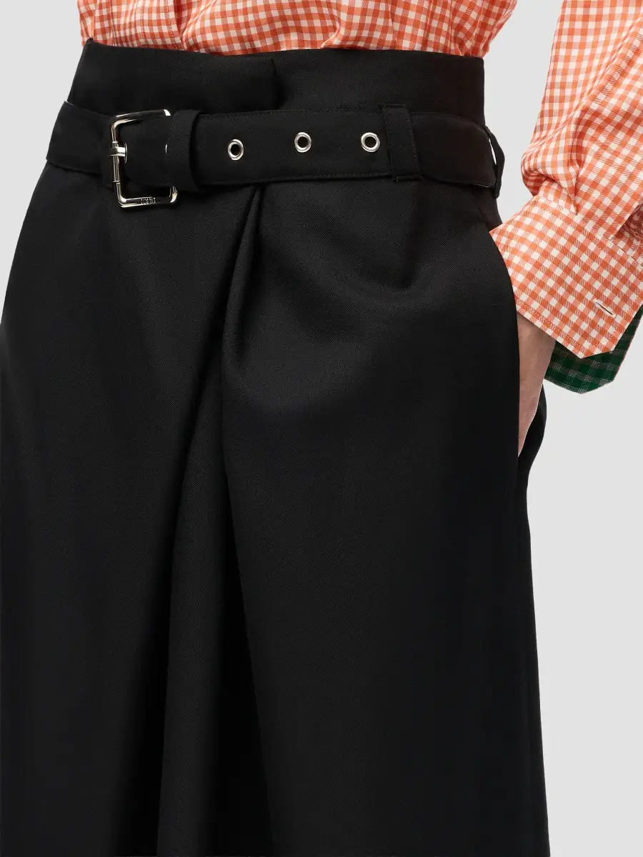 Loewe Women's Asymmetric Wool Belted A-Line Midi-Skirt | Thumbnail 5 Loewe Women's Asymmetric Wool Belted A-Line Midi-Skirt | Thumbnail 5