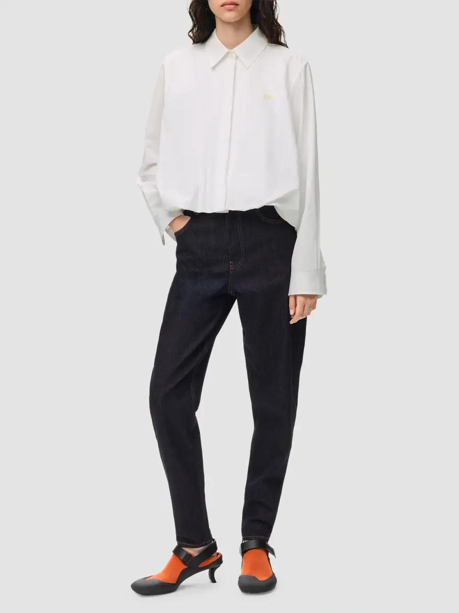 Loewe Women's Cotton-Poplin Drawstring Shirt | Thumbnail 2