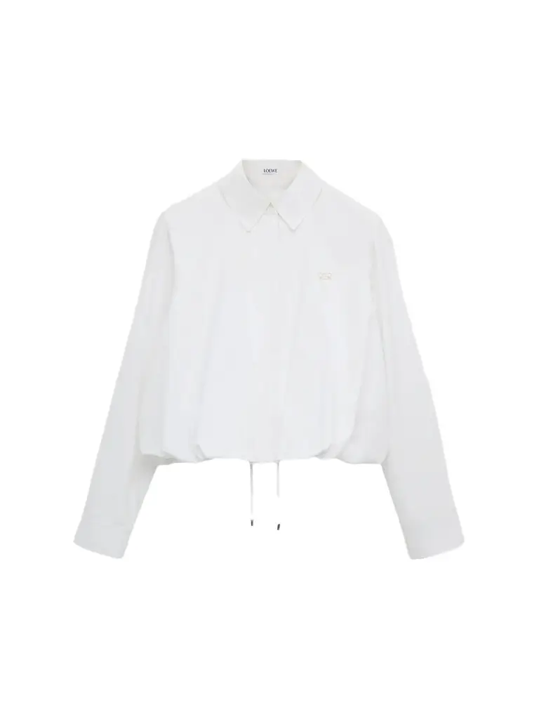 Loewe Women's Cotton-Poplin Drawstring Shirt