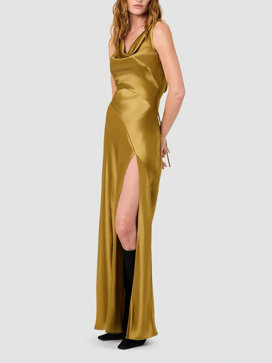 Nicholas the Label Women's Alfina Satin Cowlneck Gown | Thumbnail 4 Nicholas the Label Women's Alfina Satin Cowlneck Gown | Thumbnail 4