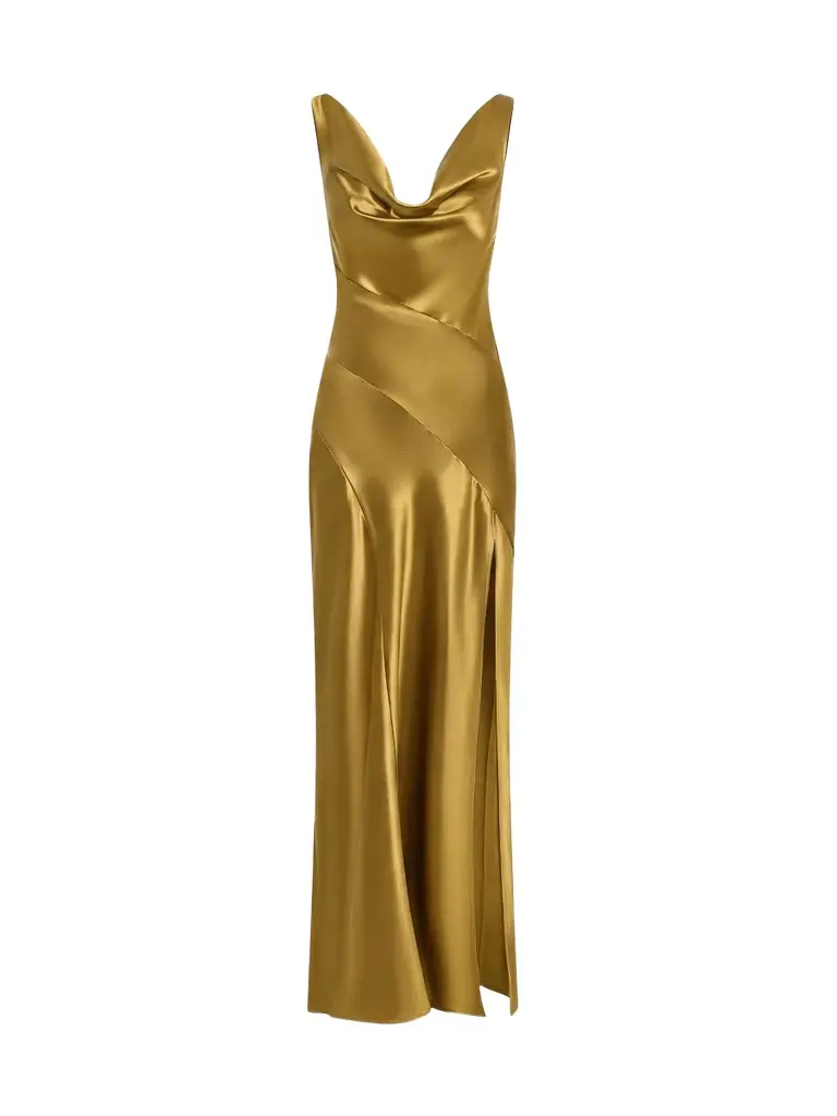 Nicholas the Label Women's Alfina Satin Cowlneck Gown