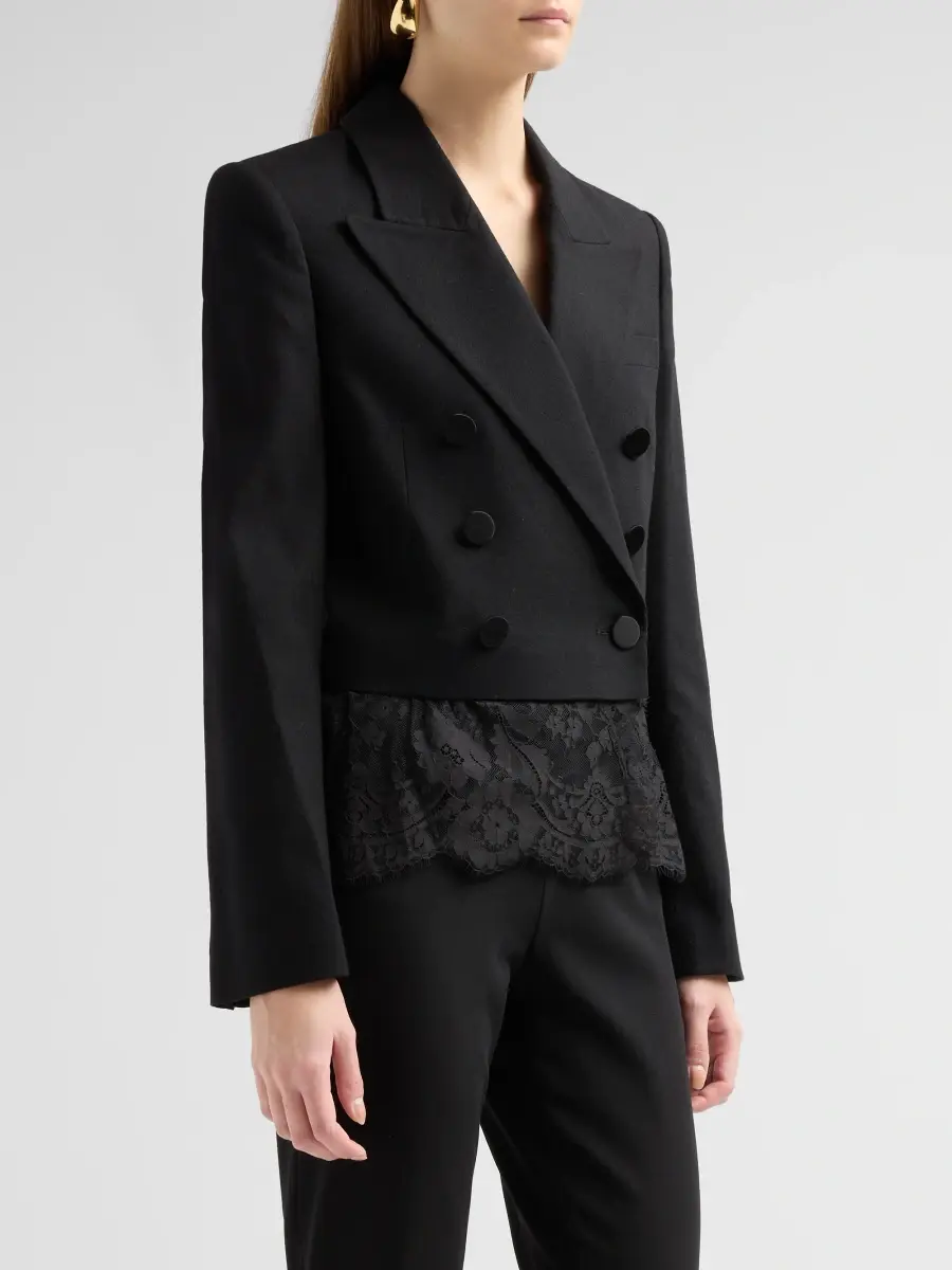Zimmermann Women's Valiant Lace Short Blazer | Thumbnail 4 Zimmermann Women's Valiant Lace Short Blazer | Thumbnail 4