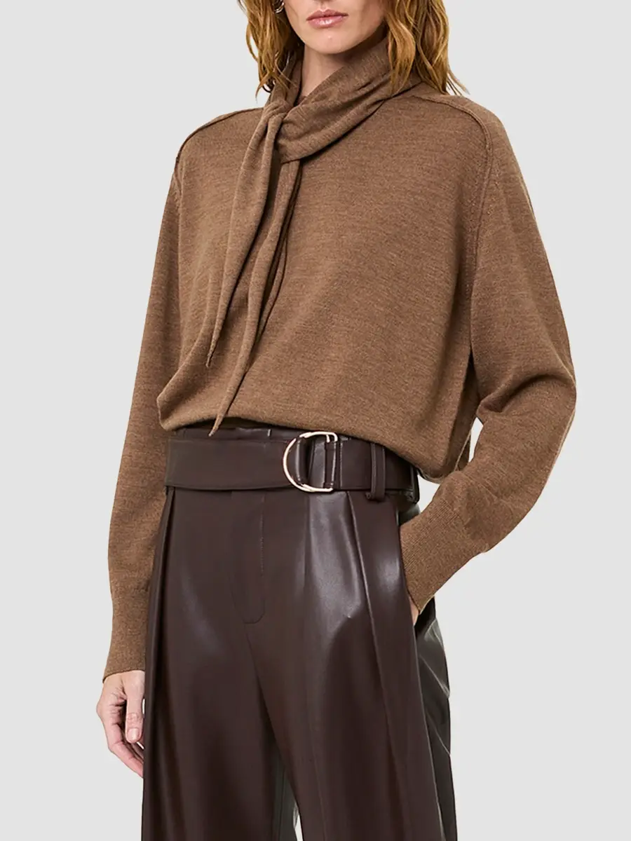 Nicholas the Label Women's Veda Superfine Merino Wool Tieneck Sweater | Thumbnail 5 Nicholas the Label Women's Veda Superfine Merino Wool Tieneck Sweater | Thumbnail 5