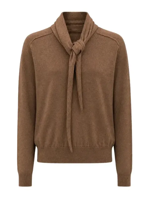 Nicholas the Label Women's Veda Superfine Merino Wool Tieneck Sweater