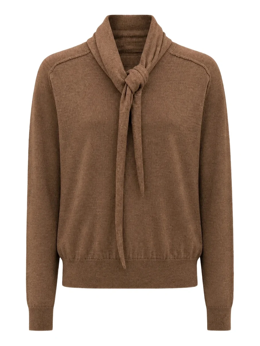 Nicholas the Label Women's Veda Superfine Merino Wool Tieneck Sweater