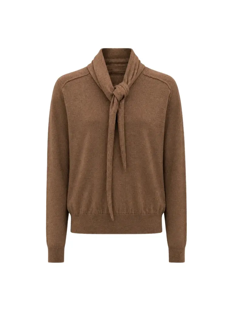Nicholas the Label Women's Veda Superfine Merino Wool Tieneck Sweater