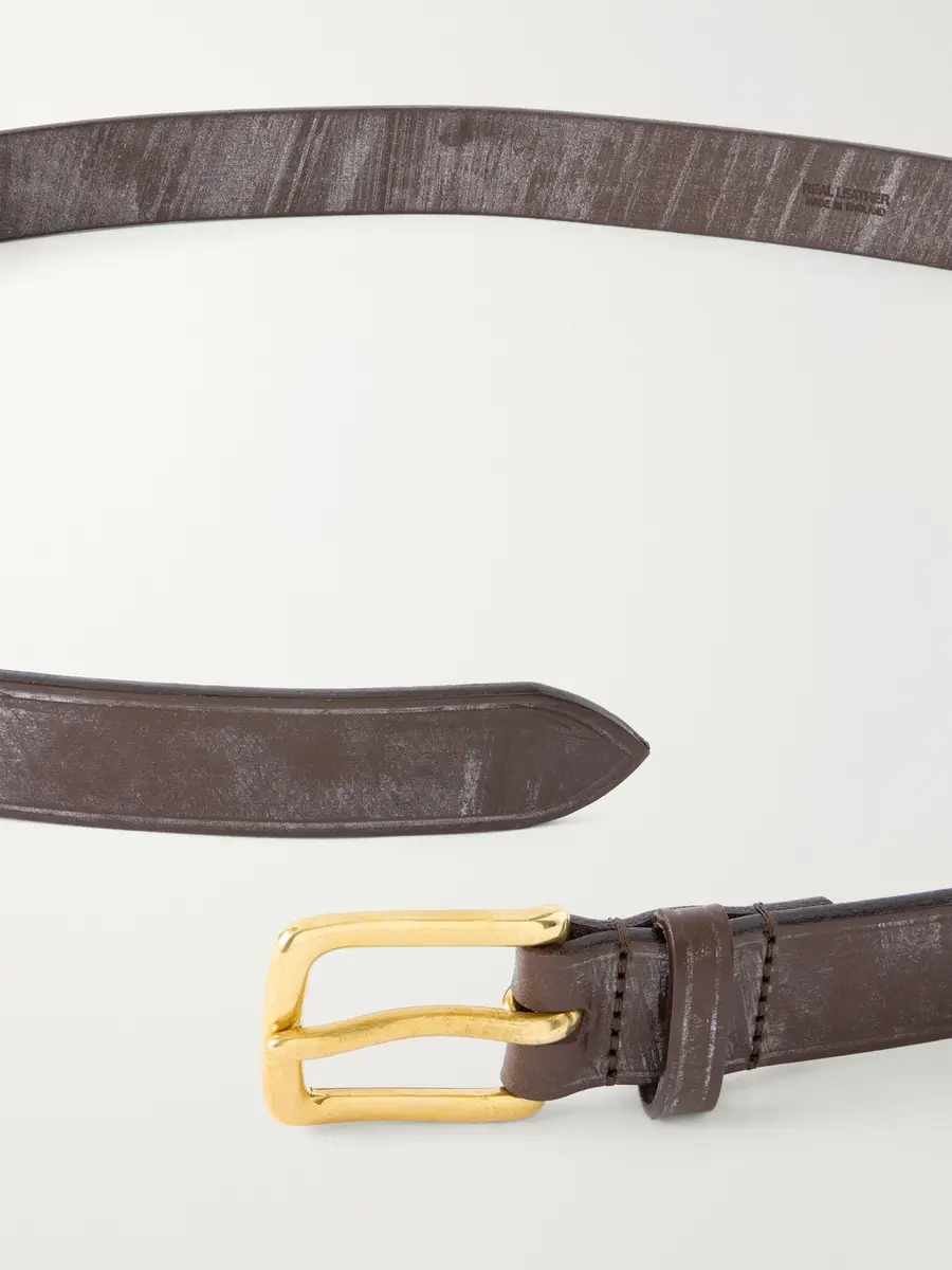 Drake's 2cm Leather Belt - Men | Thumbnail 3 Drake's 2cm Leather Belt - Men | Thumbnail 3