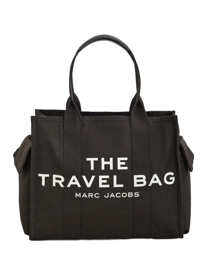 The Travel Tote Bag In Canvas Black The Travel Tote Bag In Canvas Black