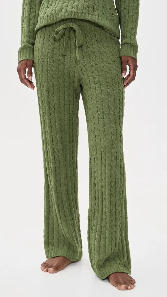 PJ Salvage Cozy Chenille Cable Knit Pajama Pants | Thumbnail 2