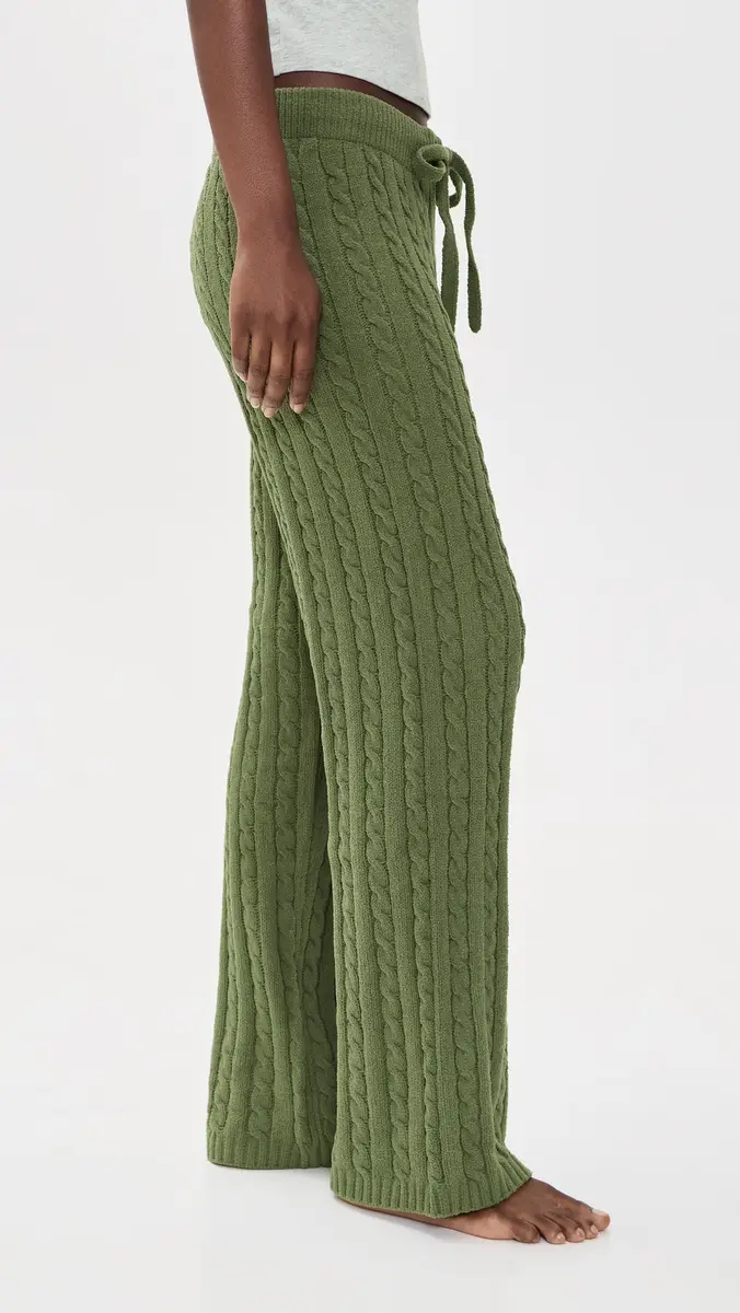 PJ Salvage Cozy Chenille Cable Knit Pajama Pants | Thumbnail 4