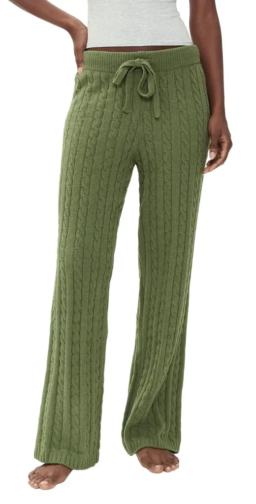 PJ Salvage Cozy Chenille Cable Knit Pajama Pants