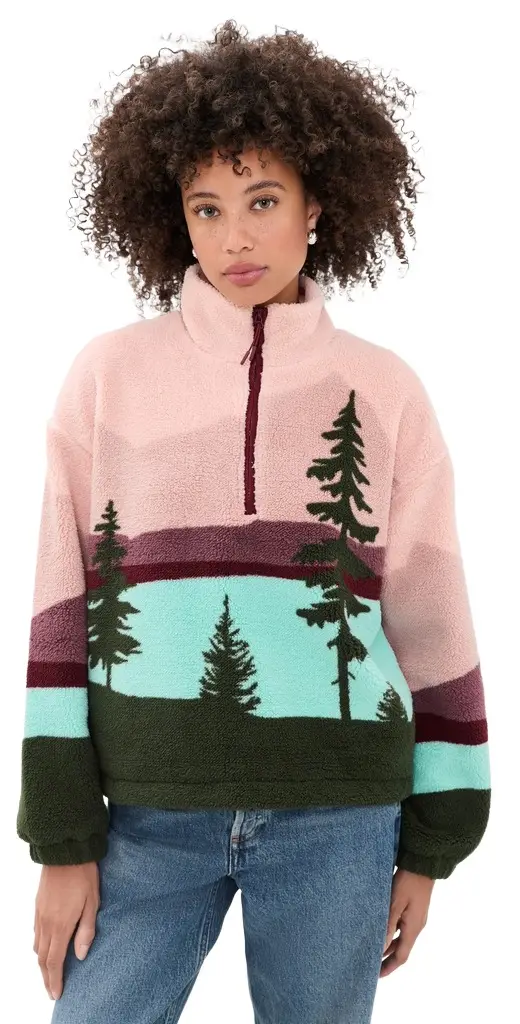 BEACH RIOT Leona Sherpa Pullover