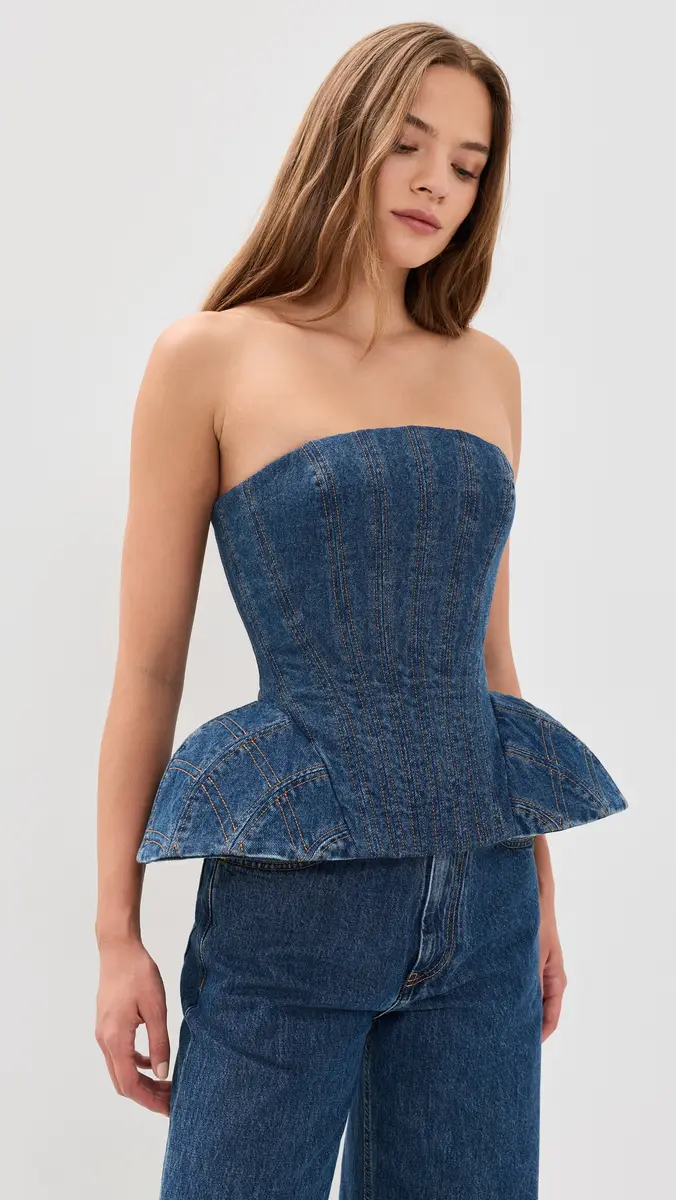 Aknvas Emmi Corset Denim Top | Thumbnail 2 Aknvas Emmi Corset Denim Top | Thumbnail 2