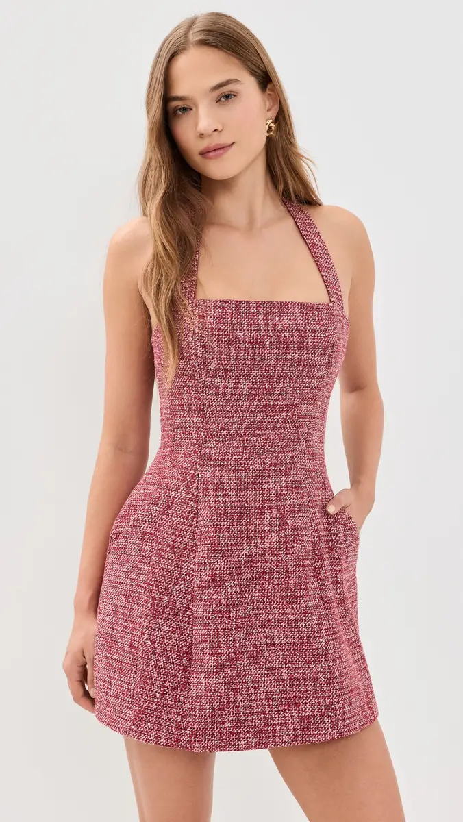 Bardot Nevelle Boucle Halter Dress | Thumbnail 2