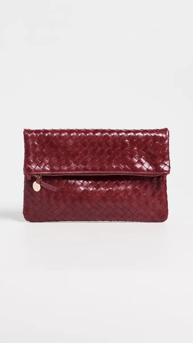 Clare V. Clare V. Medium Woven Diagonal Foldover Clutch | Thumbnail 2 Clare V. Clare V. Medium Woven Diagonal Foldover Clutch | Thumbnail 2