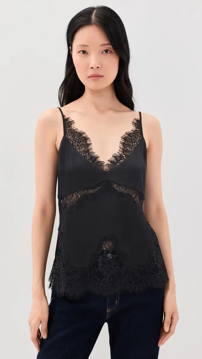 L'Agence Mitsu Lace Trim Cami | Thumbnail 2