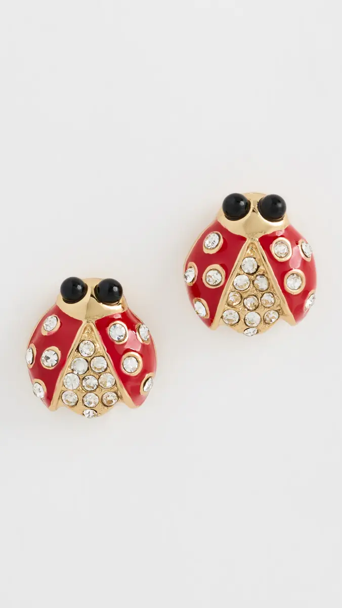 KENNETH JAY LANE Crystal Ladybug Back Ball Earring | Thumbnail 2 KENNETH JAY LANE Crystal Ladybug Back Ball Earring | Thumbnail 2