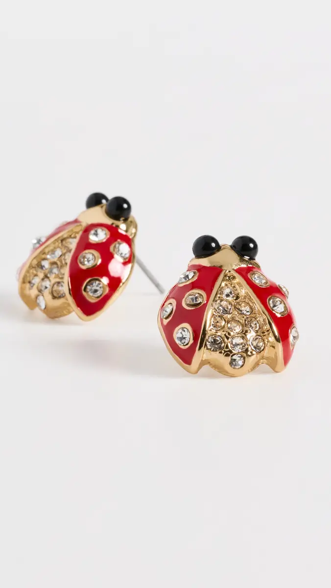 KENNETH JAY LANE Crystal Ladybug Back Ball Earring | Thumbnail 4 KENNETH JAY LANE Crystal Ladybug Back Ball Earring | Thumbnail 4