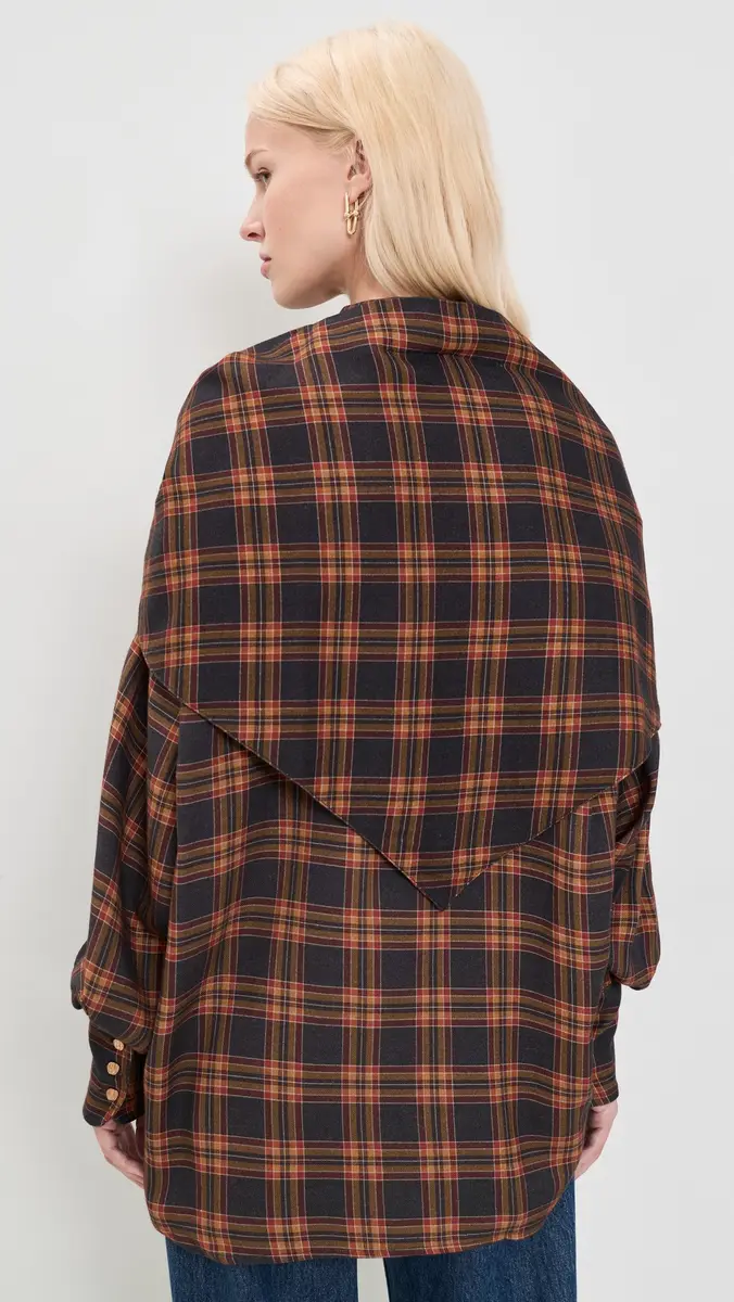 Essentiel Antwerp Kiss Oversized Shirt With Scarf Combo1 Firestarter | Thumbnail 3 Essentiel Antwerp Kiss Oversized Shirt With Scarf Combo1 Firestarter | Thumbnail 3