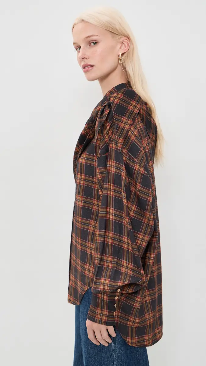 Essentiel Antwerp Kiss Oversized Shirt With Scarf Combo1 Firestarter | Thumbnail 4 Essentiel Antwerp Kiss Oversized Shirt With Scarf Combo1 Firestarter | Thumbnail 4