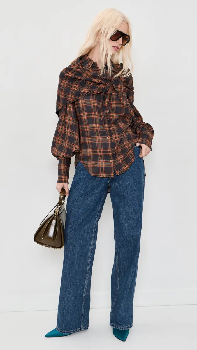 Essentiel Antwerp Kiss Oversized Shirt With Scarf Combo1 Firestarter | Thumbnail 5 Essentiel Antwerp Kiss Oversized Shirt With Scarf Combo1 Firestarter | Thumbnail 5