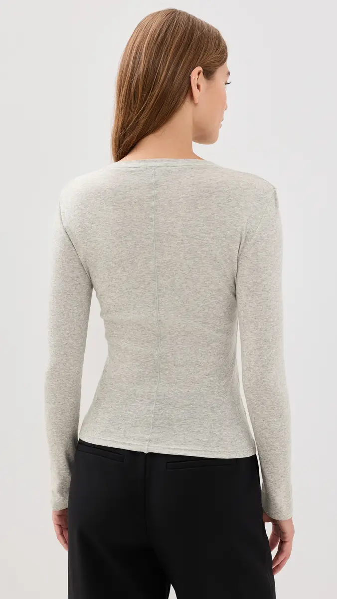 Theory Purl Henley Long Sleeve Tee | Thumbnail 3 Theory Purl Henley Long Sleeve Tee | Thumbnail 3
