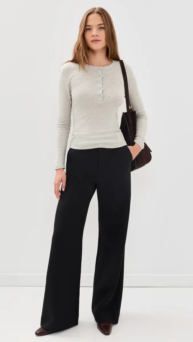 Theory Purl Henley Long Sleeve Tee | Thumbnail 5 Theory Purl Henley Long Sleeve Tee | Thumbnail 5