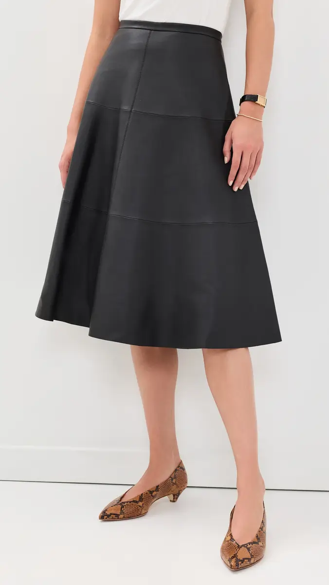 Theory Leather Circle Skirt | Thumbnail 2
