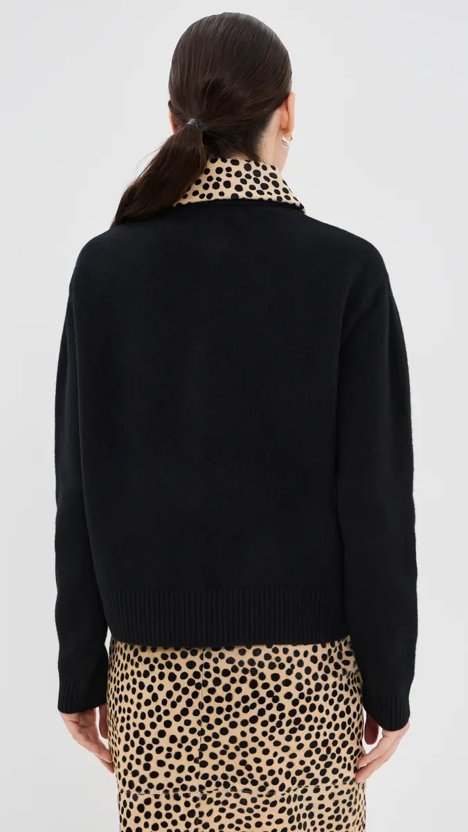 RÓHE Cheetah Collar Cardigan | Thumbnail 3