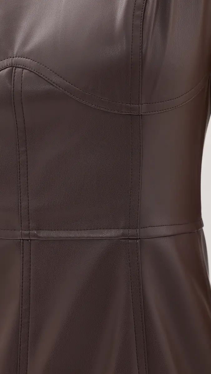 susana monaco Faux Leather Mock Sleeveless Slit Dress | Thumbnail 6 susana monaco Faux Leather Mock Sleeveless Slit Dress | Thumbnail 6