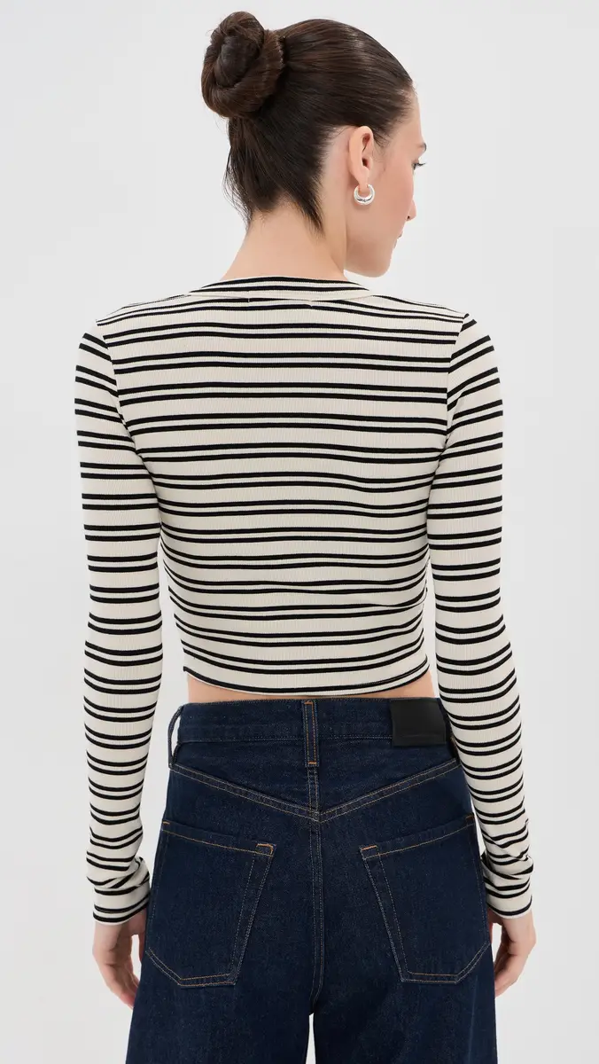 LE BOP Hadley Long Sleeve Cropped Tee | Thumbnail 3 LE BOP Hadley Long Sleeve Cropped Tee | Thumbnail 3