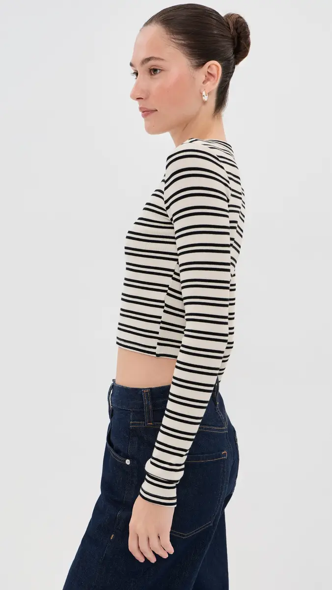 LE BOP Hadley Long Sleeve Cropped Tee | Thumbnail 4 LE BOP Hadley Long Sleeve Cropped Tee | Thumbnail 4