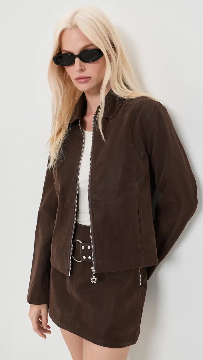 Lisa Says Gah Shyla Faux Suede Jacket | Thumbnail 2
