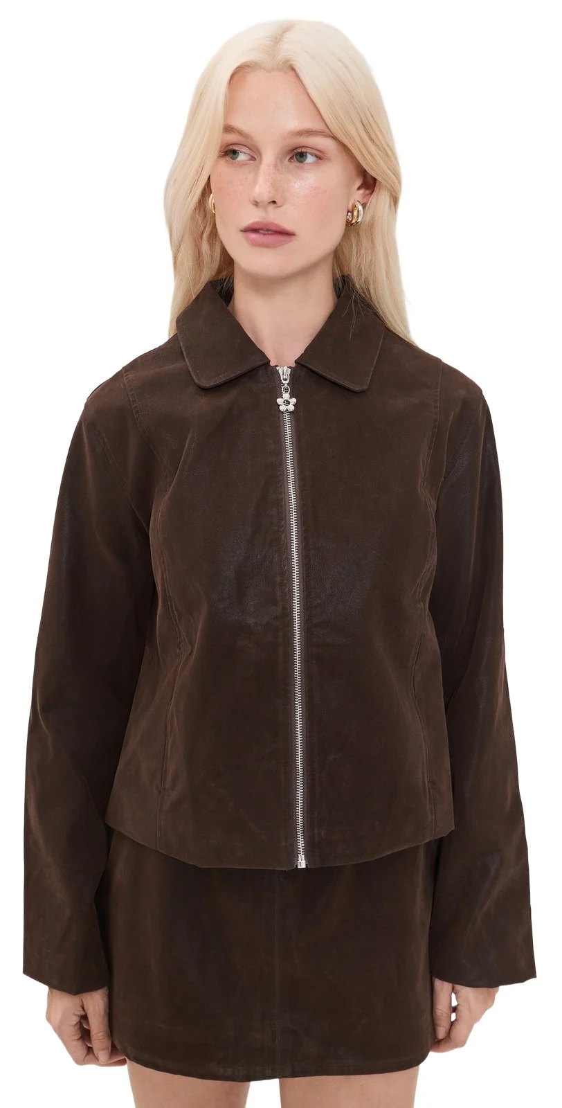 Lisa Says Gah Shyla Faux Suede Jacket