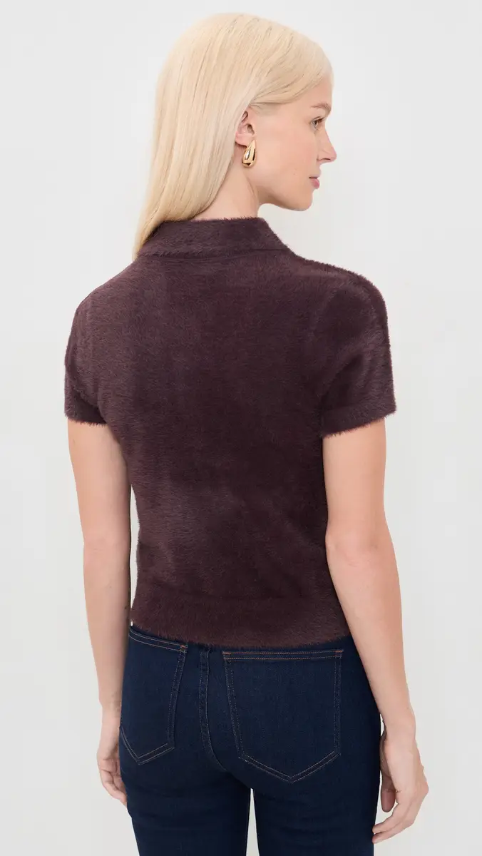 L'Agence Cirrus Short Sleeve Crop Polo | Thumbnail 3 L'Agence Cirrus Short Sleeve Crop Polo | Thumbnail 3