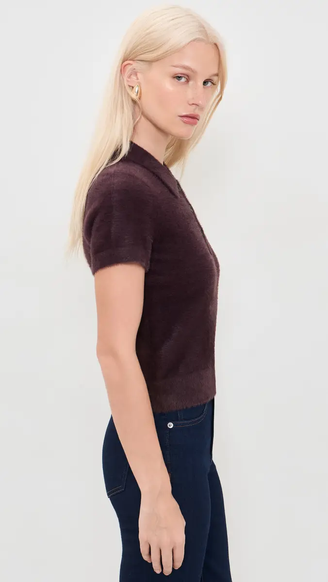 L'Agence Cirrus Short Sleeve Crop Polo | Thumbnail 4 L'Agence Cirrus Short Sleeve Crop Polo | Thumbnail 4