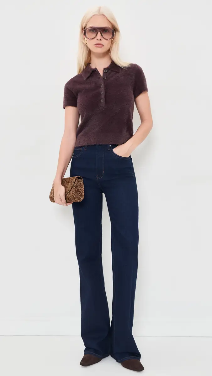 L'Agence Cirrus Short Sleeve Crop Polo | Thumbnail 5 L'Agence Cirrus Short Sleeve Crop Polo | Thumbnail 5