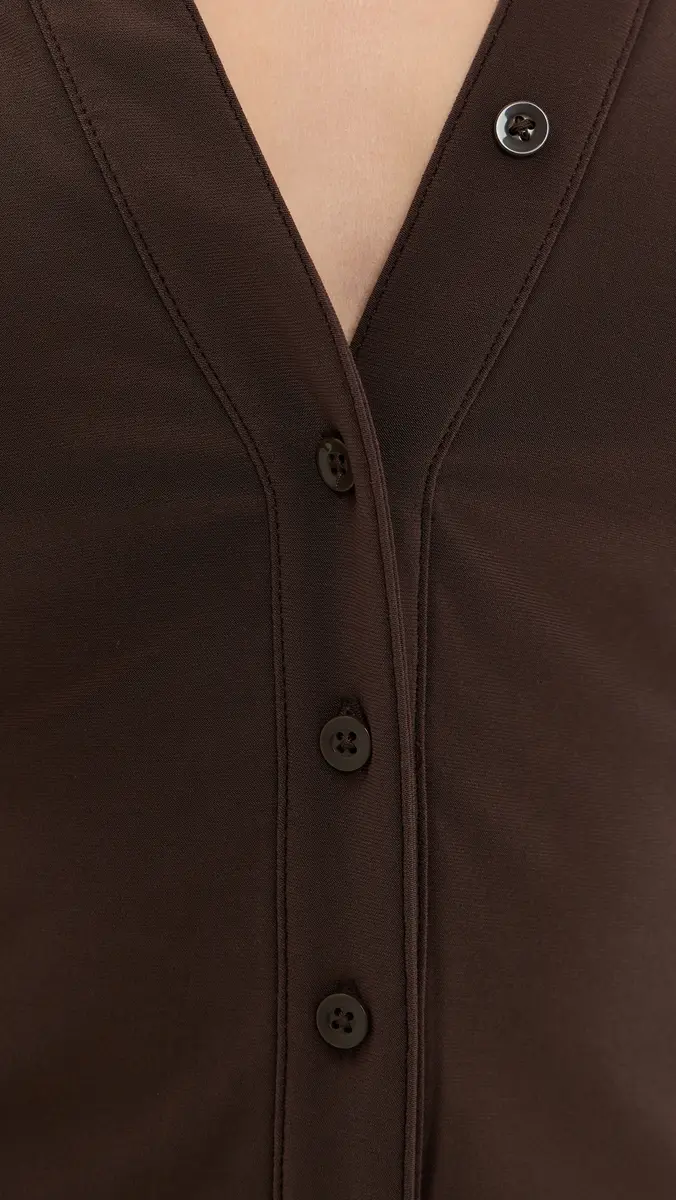 Alice + Olivia Freya Fitted Nipped Waist Button Down Top | Thumbnail 6 Alice + Olivia Freya Fitted Nipped Waist Button Down Top | Thumbnail 6