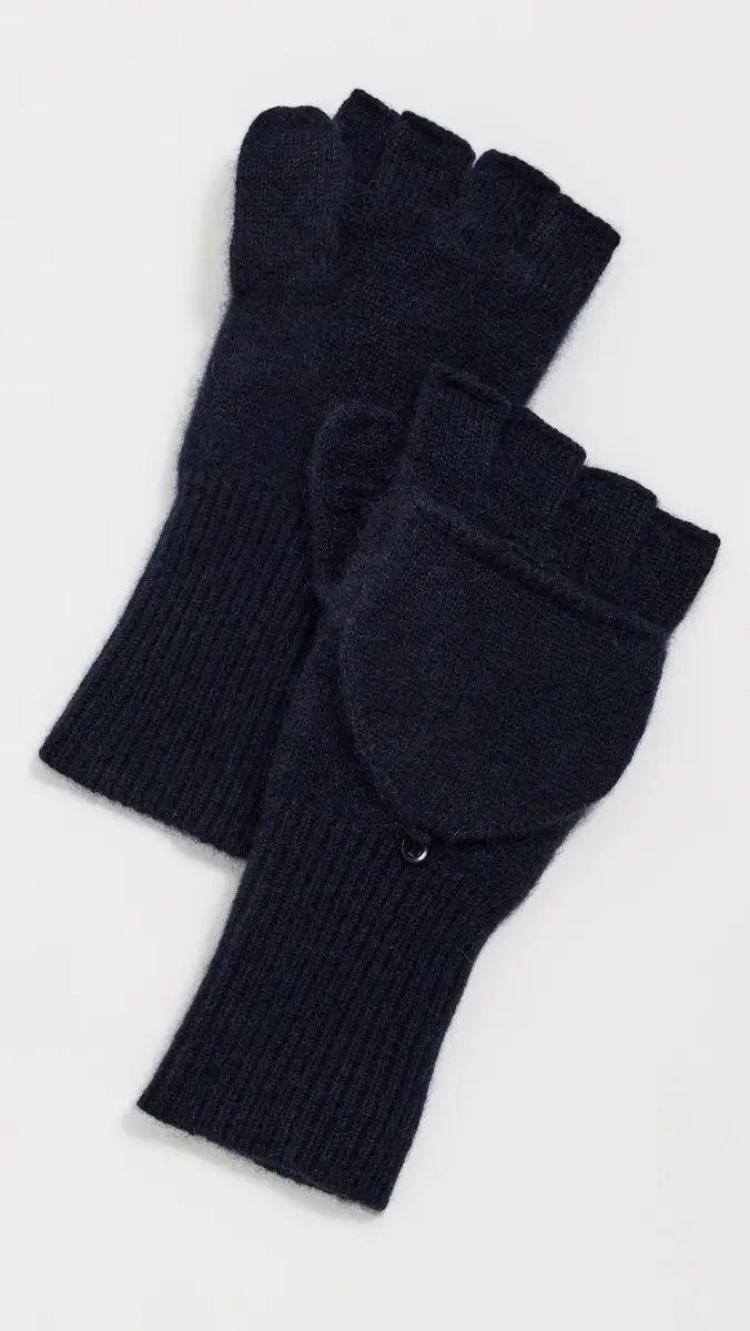 White + Warren Cashmere Pop Top Gloves | Thumbnail 2