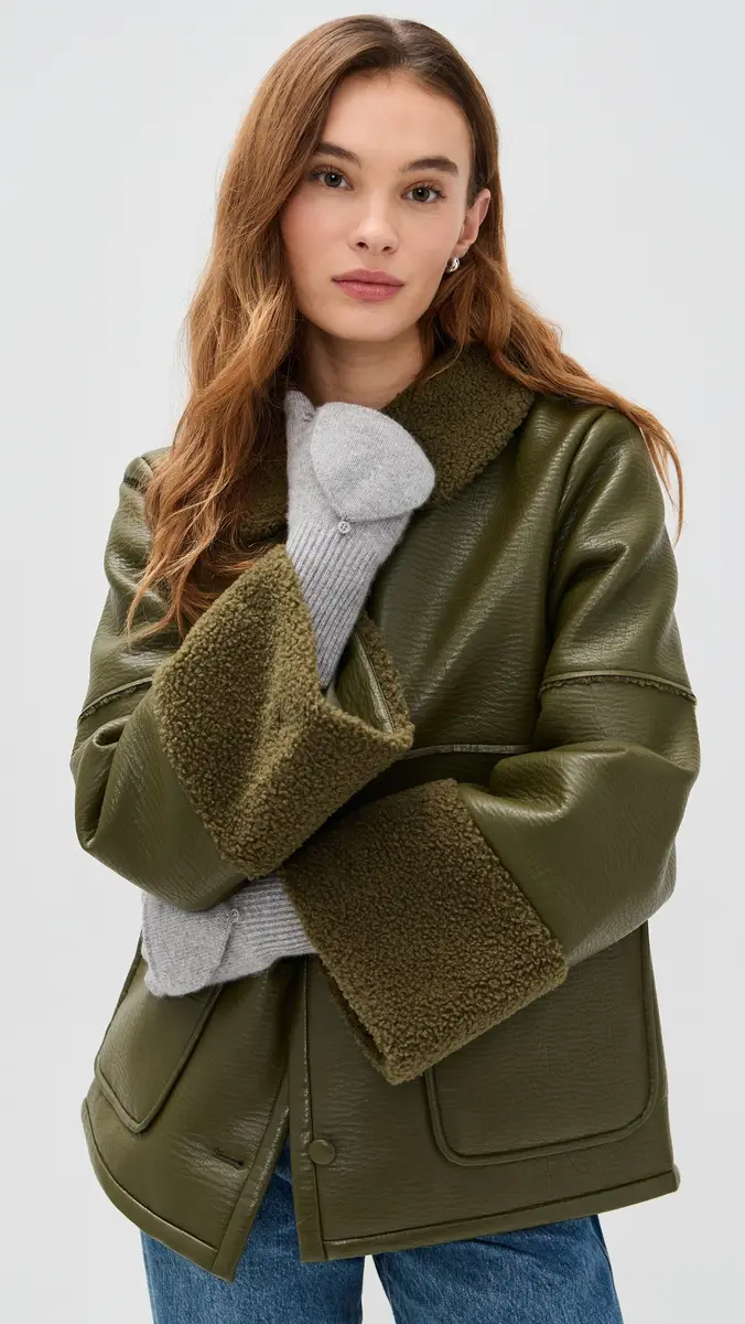 White + Warren Cashmere Pop Top Gloves | Thumbnail 3