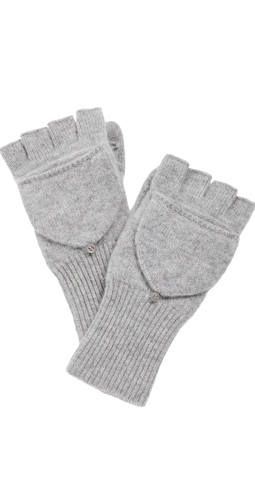 White + Warren Cashmere Pop Top Gloves