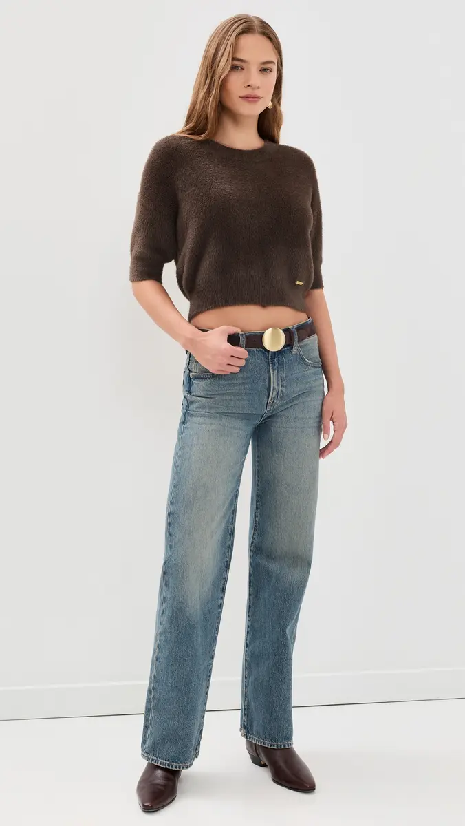 L'Agence Guinevere Short Sleeve Crop Crew Pullover | Thumbnail 5 L'Agence Guinevere Short Sleeve Crop Crew Pullover | Thumbnail 5