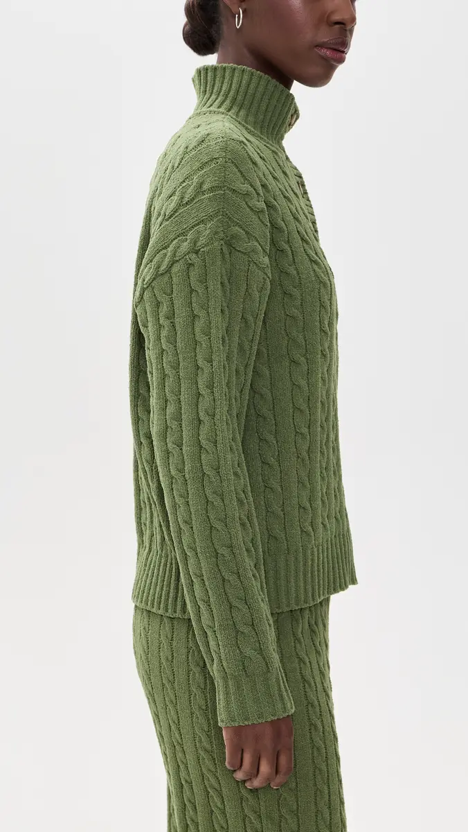 PJ Salvage Cozy Chenille Cable Knit Henley | Thumbnail 4 PJ Salvage Cozy Chenille Cable Knit Henley | Thumbnail 4