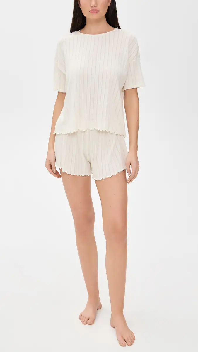 Eberjey Pointelle Short Sleeve Tee | Thumbnail 5 Eberjey Pointelle Short Sleeve Tee | Thumbnail 5